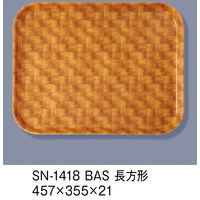 三信化工 ウッディートレイ　長方形　SN-1418-BAS　1セット（5枚入）（直送品）