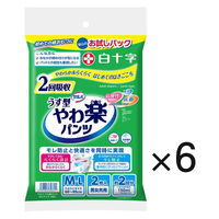 白十字 サルバ やわ楽パンツ Ｍ-Ｌ お試しパック　1セット（12枚：2枚入×6パック）