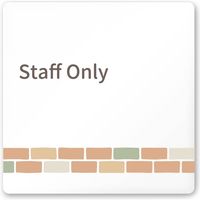 フジタ 医療機関向けルームプレート（案内板） brickデザイン Staff Only 正方形 アクリル 1枚（直送品）
