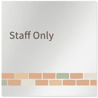 フジタ 医療機関向けルームプレート（案内板） brickデザイン Staff Only 正方形 アルミ 1枚（直送品）