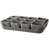 スパイス BENIGN エコハーブポット12個&トレイセット ランプブラック TBGH2039BK 1セット（直送品）