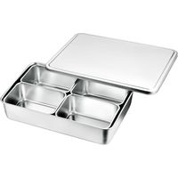 ＡＧ１８ー８　中型調味料入バット４ヶ入　田型　1セット 66840　赤川器物製作所（直送品）