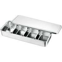 ＡＧ１８ー８　中型調味料入バット４ヶ入　横長型　1セット 66804　赤川器物製作所（直送品）