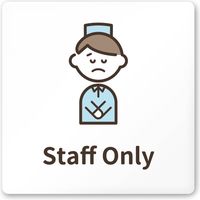 フジタ 医療機関向けルームプレート（案内板） softデザイン Staff Only 正方形 アクリル 1枚（直送品）