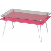 不二貿易 クラリス ディスプレイテーブル 幅700×奥行480×高さ350mm ピンク 84484 1台（直送品）