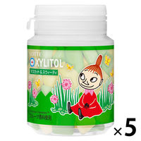 【アウトレット】ロッテ ムーミンキシリトールガム ＜マスカット＆スウィーティー＞スマートボトル 1セット（69g×5個）