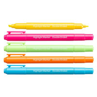 アスクル 蛍光ペン 蛍光マーカー ツインタイプ 5色アソート 1セット（30本：10本入×3箱）  オリジナル