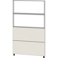 サンテック CFパネル 上二段クリアコンビパネル アイボリー 高さ1503×幅900mm CF-0915LCC2 （飛沫防止・飛沫対策）1枚（取寄品）