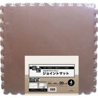 明和グラビア ジョイントマット 60×60×厚み8cm ブラウン×グレイシュベージュ VJEM-6020 BR/GB 1セット(24枚入)