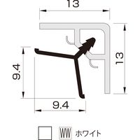 【建築資材・浴室用床シート】フクビ化学工業 樹脂化粧パネル アルパレージ用入隅（セパレート） WW AES2WW 1セット（20本入）（直送品）