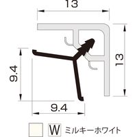 【建築資材・浴室用床シート】フクビ化学工業 樹脂化粧パネル アルパレージ用入隅（セパレート） W AES2W 1セット（20本入）（直送品）