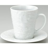 金正陶器 ペトラ 白 マグカップ＆受皿(6客セット） 9-102-15 6客入り（直送品）
