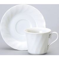 金正陶器 ホワイトシェル コーヒー碗＆受皿(6客セット） 9-92-43 6客入り（直送品）