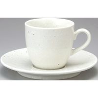 金正陶器 ベーシック コーヒー碗 粉引＆受皿(6客セット） 9-93-5 6客入り（直送品）