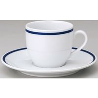 金正陶器 インディゴブルー コーヒー碗 (Dia Ceram)＆受皿 (Dia Ceram)(6客セット） 9-93-47 6客入り（直送品）