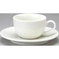 金正陶器 ベーシック 兼用碗 粉引＆受皿(6客セット） 9-94-45 6客入り（直送品）