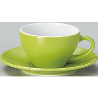 金正陶器 ユーラシア 兼用碗 緑＆受皿 緑(6客セット） 9-95-19 6客入り（直送品）
