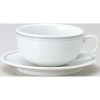 金正陶器 パールライン スープ碗＆受皿(6客セット） 9-98-41 6客入り（直送品）