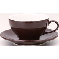 金正陶器 ユーラシア スープ碗 栗梅茶＆受皿 栗梅茶(6客セット） 9-99-5 6客入り（直送品）