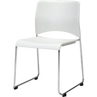 【軒先渡し】オリバー PDシリーズ ミーティングチェア スタッキング可能 横連結可能 ホワイト PD・CM-001・WH 1脚（直送品）