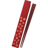 カノー 日本伝統色 和文様 箸&箸箱 古代朱 梅文 73623 4968982736231 1個（直送品）