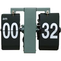 TRI SLOWER FLIP CLOCK アナログ レトロ 置き掛け兼用 回転式 時計 LUFT(ルフト)　オリーブ SLW019 1個（直送品）