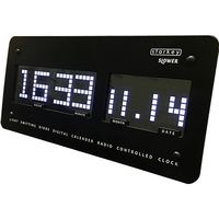 TRI SLOWER LED CLOCK 置き掛け兼用 電波時計 starkey(スターキー)　ブラック SLW097 1個（直送品）