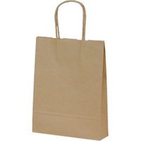 ベルベ １５３９　自動紐手提袋　ＴーＢ５　茶無地　200枚（25×8）（直送品）