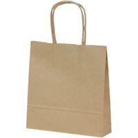 ベルベ 1537 自動紐手提袋 TーA5 茶無地 1セット(200枚:25枚×8袋)