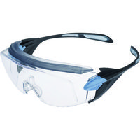 ミドリ安全 小顔用タイプ保護メガネ オーバーグラス VSー303F ブルー VS-303F-BL 1個 114-2103（直送品）