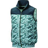 空調服 ポリエステル製カジュアル空調ベストウェアのみネイビー×ネイビーカモ4L KU92020-C03-S6 1着 206-5366（直送品）