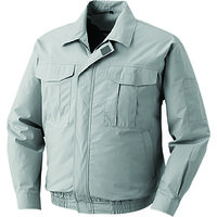 【今季完売】 冷却上着 綿薄手ワーク空調服[[R下]] KU90550 ウエアのみ シルバー 4L KU90550-C06-S6 1着（直送品）