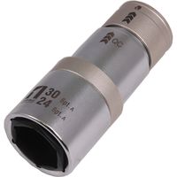 イチネンアクセス MUSTTOOL QCソケットダブル 24×30mm 6角 12.7mm 19845 1個（直送品）