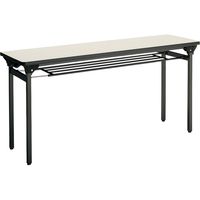 【設置込】コクヨ 会議用テーブル KT-500 折畳みテーブル 棚付 角脚塗装 ナチュラルグレー