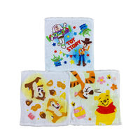 【アウトレット】丸眞 ディズニーウォッシュタオル3枚（トイストーリー・チップ&デール・プー）　1セット（３柄各１枚）