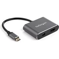 USB-C - mDP/HDMI変換アダプタ 4K/60Hz　CDP2HDMDP　1個　StarTech.com（直送品）