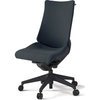 【組立設置込】イトーキ アクトチェア ハイバック 布張 ランバー付 肘無 樹脂脚 ナイロンキャスター ハンガー付 黒×オフブラックＷ 1脚（直送品）