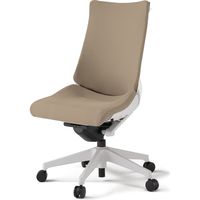 【組立設置込】イトーキ アクトチェア ハイバック 布張 ランバー付 肘無 樹脂脚 ナイロンキャスター ハンガー付 白×サンドイエロー 1脚（直送品）