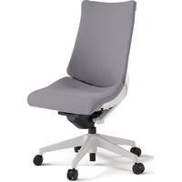 【設置込】イトーキ アクトチェア ハイバック 布張 ランバー付 肘無 樹脂脚 ウレタンキャスター ハンガー無 白×ライトグレーＷ 1脚（直送品）