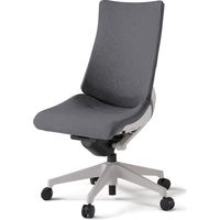 【設置込】イトーキ アクトチェア ハイバック 布張 ランバー付 肘無 樹脂脚 ウレタンキャスター ハンガー無 灰×ダークグレーＴ 1脚（直送品）