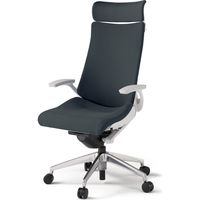 【組立設置込】イトーキ アクトチェア EXハイバック 布張 ランバー付 固定肘 アルミ脚 ナイロンキャスター ハンガー付 白×オフブラックＷ 1脚（直送品）