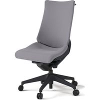 【組立設置込】イトーキ アクトチェア ハイバック 布張 ランバー無 肘無 樹脂脚 ウレタンキャスター ハンガー付 黒×ライトグレーＷ 1脚（直送品）