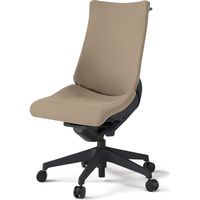 【組立設置込】イトーキ アクトチェア ハイバック 布張 ランバー無 肘無 樹脂脚 ウレタンキャスター ハンガー付 黒×サンドイエロー 1脚（直送品）