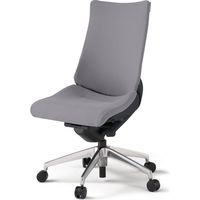 【設置込】イトーキ アクトチェア ハイバック 布張 ランバー無 肘無 アルミ脚 ウレタンキャスター ハンガー無 黒×ライトグレーＷ 1脚（直送品）