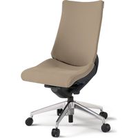 【設置込】イトーキ アクトチェア ハイバック 布張 ランバー無 肘無 アルミ脚 ウレタンキャスター ハンガー無 黒×サンドイエロー 1脚（直送品）