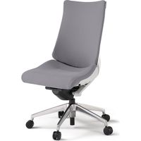 【設置込】イトーキ アクトチェア ハイバック 布張 ランバー無 肘無 アルミ脚 ウレタンキャスター ハンガー無 白×ライトグレーＷ 1脚（直送品）