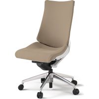 【設置込】イトーキ アクトチェア ハイバック 布張 ランバー無 肘無 アルミ脚 ウレタンキャスター ハンガー無 白×サンドイエロー 1脚（直送品）