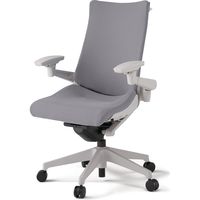 【組立設置込】イトーキ アクトチェア ハイバック 布張 ランバー無 可動肘 樹脂脚 ナイロンキャスター ハンガー付 灰×ライトグレーＷ 1脚（直送品）