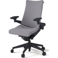 【組立設置込】イトーキ アクトチェア ハイバック 布張 ランバー無 可動肘 樹脂脚 ナイロンキャスター ハンガー付 黒×ライトグレーＷ 1脚（直送品）