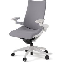 【組立設置込】イトーキ アクトチェア ハイバック 布張 ランバー無 可動肘 樹脂脚 ナイロンキャスター ハンガー付 白×ライトグレーＷ 1脚（直送品）